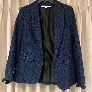 Veronica Beard Navy Checkered Blazer